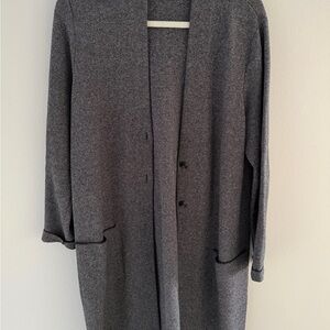 J. Jill Charcoal heathered long cardigan